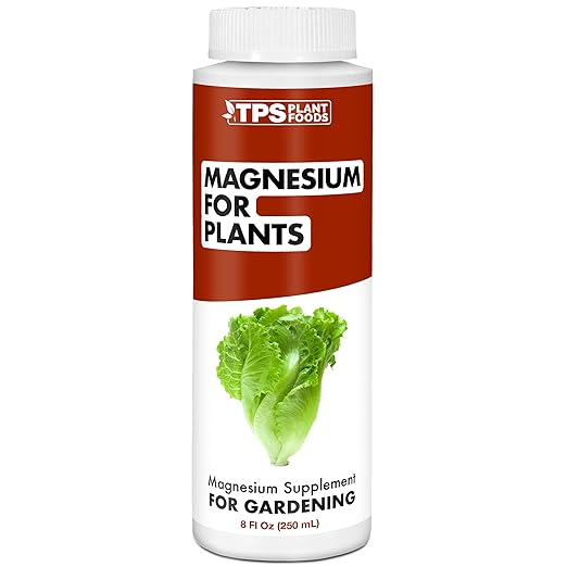 TPS NUTRIENTS Magnesium Fertilizer for Plants, Bioavailable Mg for Growth and Flowering, Liquid Plant Food 8 oz (250mL)