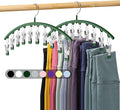 Legging Organizer for Closet, Metal Yoga Pants Hangers 2 Pack w/10 Clips Holds