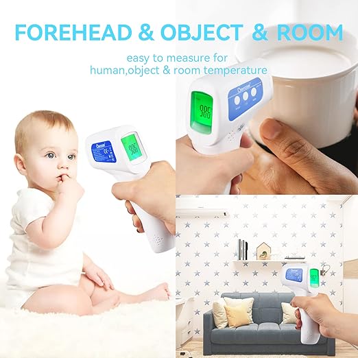 Value Bundle with Berrcom Digital Non Contact Infrared Forehead Thermometer JXB178 and Digital Thermometer DT007