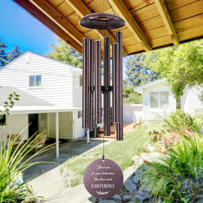 Personalized Retirement Wind Chimes, Tree of Life Wind Chime Outdoor, Retirement Gift Ideas, Retirement Gifts for Women/Men, 2024 Retirement Wind Chime Gifts