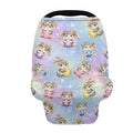 Wanyint Easter Rabbit Eggs Colorful Car Seat Covers for Babies Girls Boys, Stretchy Carseat Canopy Soft Baby Breastfeeding Cover Nursing Scarf Infant Stroller Cover
