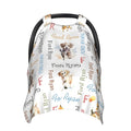Custom Baby Car Seat Canopy Personalized Car Seat Covers with Name for Baby Boys Girls Customized Dog Nursing Breastfeeding Cover Infant Carseat Canopies Newborn Minky Baby Blanket