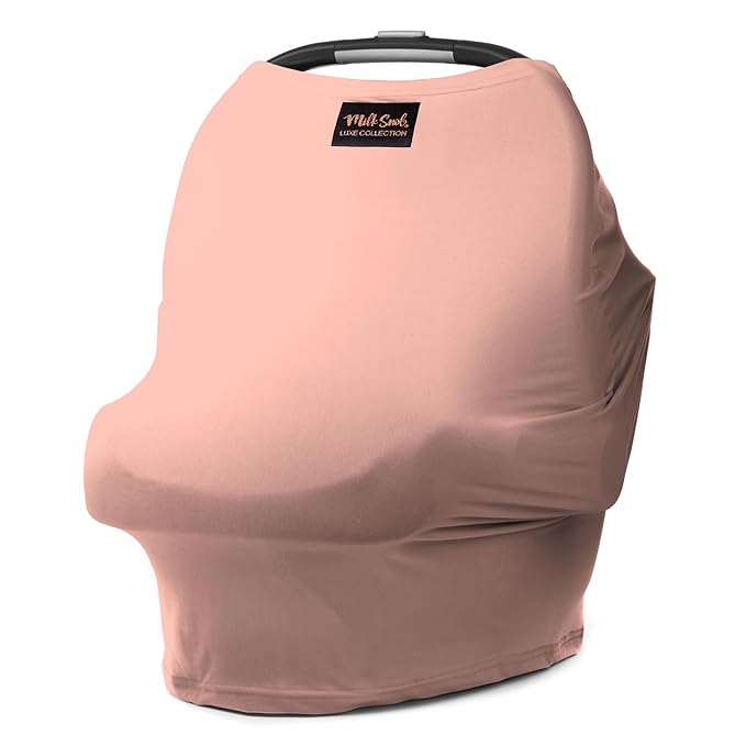 Milk Snob Original 5-in-1 Luxe Cover in Ballet Slipper - Added Privacy for Breastfeeding, Baby Car Seat, Carrier, Stroller, High Chair, Shopping Cart, Lounger Canopy, Newborn Essentials, Nursing Top