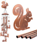 Squirrel Wind Chimes for Outside,Squirrel Gifts for Women Men/Memorial Gift/Sympathy Gift/Birthday Gifts Metal windchimes Outdoors/Indoors,Garden Decor,Patio,Home,Porch,Yard Decorations