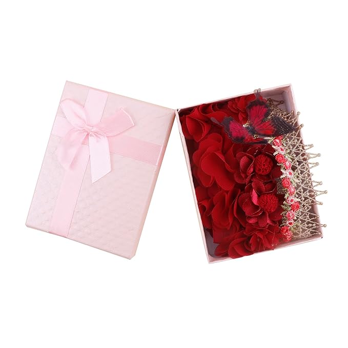 Baby Girl Nylon Headbands Flower Hair Bows Accessories-Elastic Hair Band Crown Handmade FLoral Wraps Birthday Christmas Gifts for Girls Newborn Infant Toddler 3Pcs
