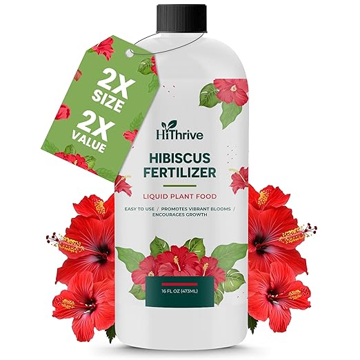 16oz Hibiscus Fertilizer - Makes 16 Gallons of Hibiscus Flowers Plant Food Outdoor - Indoor Plant Fertilizer Liquid for Vibrant, Showy Flowers, Greener Leaves, Strong Roots, and Lush Growth