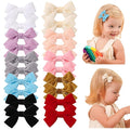 jollybows 20pcs 2inch Velvet Baby Hair Clips Handmade Christmas Hair Bows for Girls Alligator Clips Hair Accessories for Infants Toddlers Kids Teens