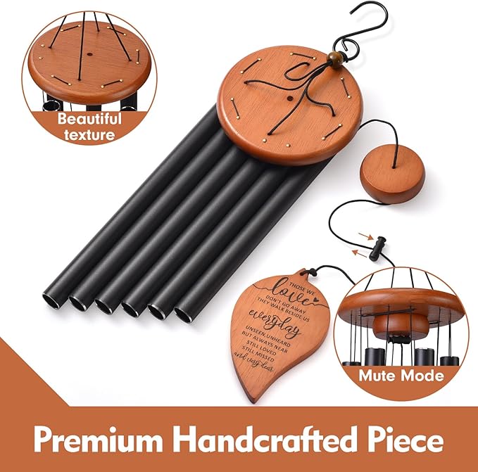 Memorial Wind Chimes, Sympathy Wind Chimes, Sympathy Gifts for Loss of Loved One, Bereavement Gift Baskets, Condolence Funeral Gifts for Loss of Mother Father, Send Love and Concern