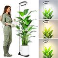 LBW Grow Lights for Indoor Plants, 6.3" Full Spectrum Plant Light with Base, 59" Height Adjustable Grow Lamp, 6/8/12/16H Auto Timer, 3 Light Color, 5 Dimmable Level, for Tall Large Plant, Black,1 pack
