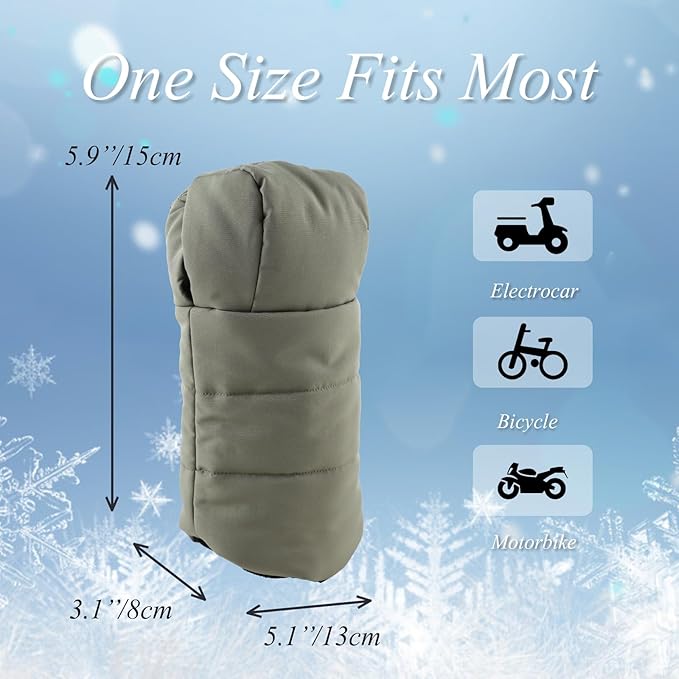 Zsedrut Stroller Gloves Universal Winter Anti-Freeze Stroller Mittens Water Repellent Hand Warmer Muff Fleece Lined,Winter Stroller Accessories (Army Green)