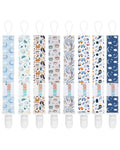 ALVABABY Pacifier Clips 8 Pack Pacifier Binky Paci Holder Leashes for Baby Teethers 8DP18A