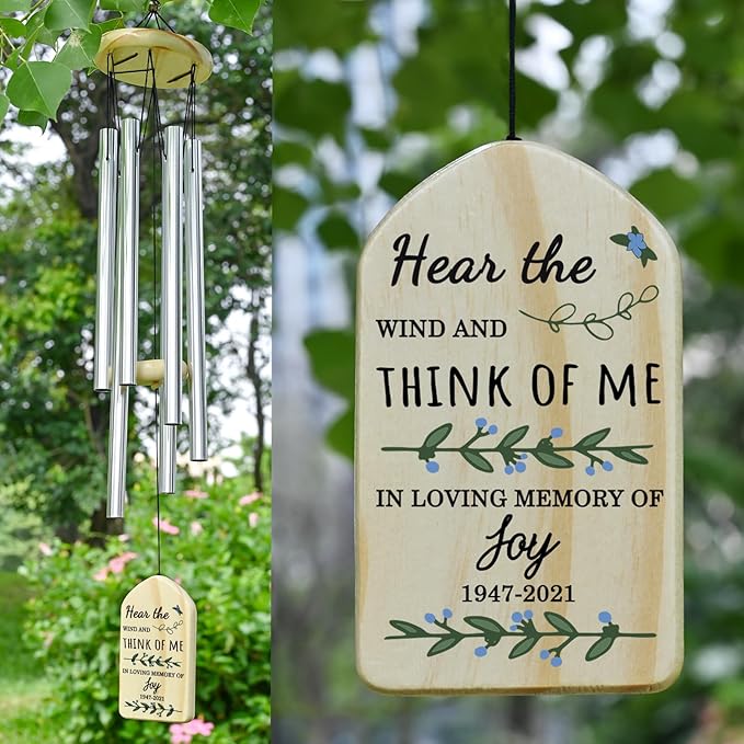 Sympathy Wind Chimes - Memorial Wind Chimes for Loss of Loved One - Sympathy Gift - Memorial Gifts - Bereavement Gift - in Memory of Loved One - Loss of Mother Father