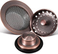 Mudder 3 Pcs Kitchen Sink Drain Strainer and Stopper Stainless Steel Garbage
