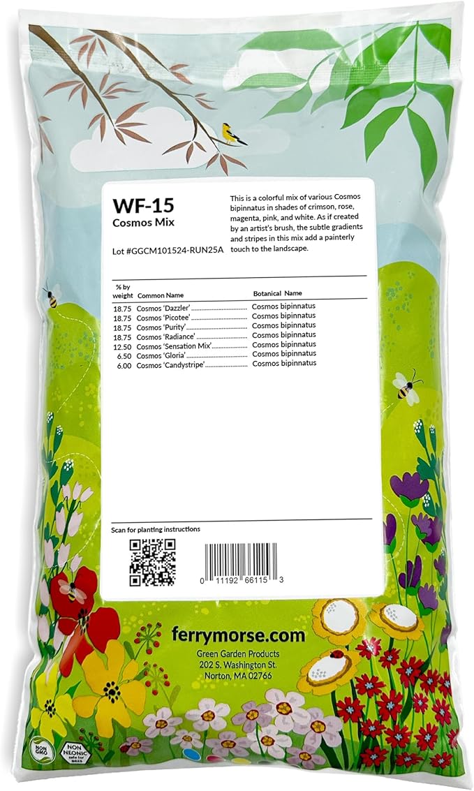 Ferry-Morse Cosmos Mix Bulk Flower Seeds, 1lb