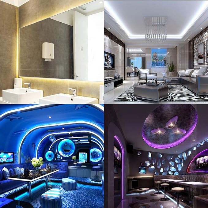 BTF-LIGHTING 5050 RGBW RGB+Cool White(6000K-7000K) 4 Colors in 1 LED Tape Light DC24V 5m 16.4ft 60LED/m Multi-Colored IP67 White 14mm PCB for Bedroom Kitchen Home Decoration(No Adapter or Controller)