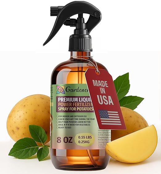Liquid Power Potato Fertilizer Spray – Ready-to-Use Liquid Plant Food Mist for Potato – Premixed, Easy Application – Fast-Acting Formula for Growth, Roots & Yield – Indoor & Outdoor Use – 8 oz
