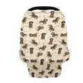 AFPANQZ Cartoon Dachshund Nursing Cover Breastfeeding Scarf Baby Car Seat Covers Infant Stroller Cover for Girls and Boy Outdoor Walking Traveling Carseat Canopy