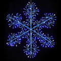 Hanging Christmas Snowflake Lights, 30’’ Large Blue Snowflake with 240 Blue LEDs Twinkle for Indoor Outdoor Decorations