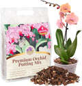 Orchid Bark Potting Mix with Pine Bark and Perlite, Fast Draining Orchid Soil for Healthy Roots, Ideal for Repotting Orchid and Orchid Bark for Indoor Plants (4 Quarts)