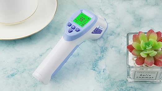 Amplim Medical Grade Digital Infrared Forehead & Ear Thermometer Bundle Pack for Adults, Kids, and Baby