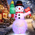 5Ft Christmas Inflatables Outdoor Decorations, Christmas Blow up Snowman with LED Lights, Winter Outside Decor for Holiday Party Yard Patio Garden Lawn, Xmas Tree
