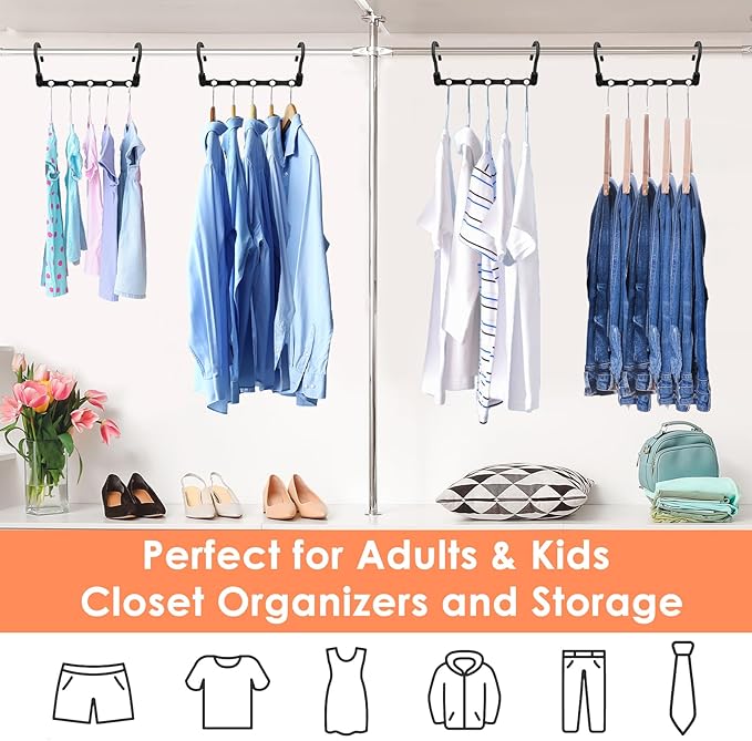 Magic Clothes Hangers Space Saving, Premium Closet Organizers and Storage