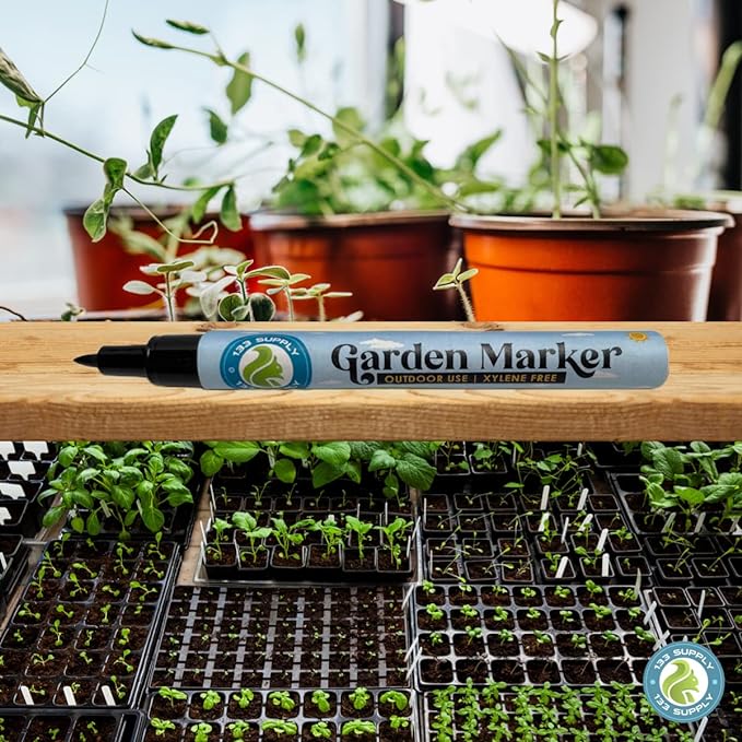 Permanent Black Markers - 4 Pack Garden Marker Pens (No Plant Tags) - 133 Supply