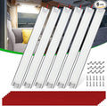 CT CAPETRONIX 12v LED Interior Light Bar, 168LEDs 15.4IN 1700LM 10W, DC 12v Volt led Strip Lights with Switch, for Enclosed Cargo Trailer Car RV Van Truck Lorry Camper Boat Caravan Motorhome (6Pcs)