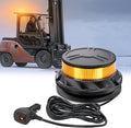 Nilight Amber Beacon Light 12V-24V Aluminum Base Flashing Safety Warning Lights Permanent & Magnet Mount LED Emergency Rotating Strobe Light for Forklift Truck Tractor UTV Snow Plow, 2 Years Warranty
