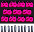MaxLax EL Wire Pink 10-Pack, 9ft Neon Light Wire with Noise Reduction and Battery Pack…