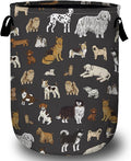 Cute Dogs Laundry Basket, Foldable Dog Lover Laundry Hamper Tote Bag Dirty