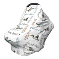 Personalized Car Seat Covers with Name, Mallard Duck Baby Canopy Carrier Cover, Breathable Breastfeeding Nursing Cover, Stretchy Multi-Use Infant Carseat Stroller Cover