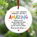 GEEMBI Christmas Coworker Gifts for Women Friends - Ceramic Christmas Ornaments 2025 for Tree Decorations - Inspirational Appreciation Thank You Gifts for Coworkers Work Bestie, Stocking Stuffers
