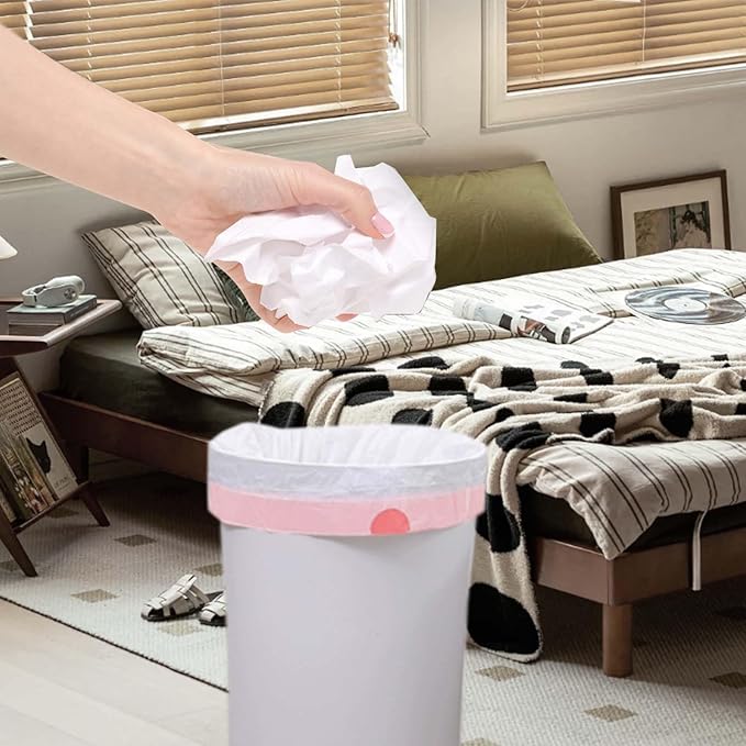 Small 4 Gallon Trash Bags for Bathroom & Bedroom, Drawstring Garbage Bags for