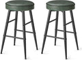 VASAGLE EKHO Collection - Bar Stools Set of 2, Counter Height Bar Stools, Kitchen Counter Stools, Mid-Century Modern Backless Counter Stools, 24.8-Inch Tall, Kitchen Island Home Bar, Forest Green