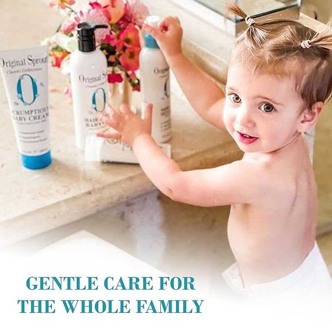 Original Sprout Scrumptious Baby Cream for Sensitive Skin & Diaper Rash, Gentle Non-Greasy Baby Lotion with Zinc Oxide & Calendula, Moisturizing Face & Body Cream, 8 fl oz