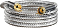 Short Garden Hose 10 ft, Male to Female Heavy Duty Stainless Steel Small Water Hose Extende Connector, Flexible No Kinks Leakproof 3/4 in Fittings, Lightweight Metal Leader Hose,MBT10S Model