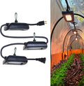 Owleye 12FT Outdoor Grow Lights LED String Plant Light, IP65 Waterproof, Full Spectrum, 120V, ETL Listed, 33.89 umol/s, Linkable Grow Light for Greenhouse & Outdoor Garden & Raised Bed (3-Bulbs)