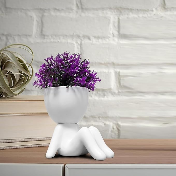 Zerzsy Mini Succulent Plant - Plants Gift - Cute Desktop Decoration Desk Decorations for Women Office - Potted Small Fake Plants for Indoor Decoration-Set of 1