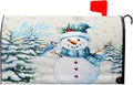 Hello Winter Snowman Mailbox Cover Magnetic Standard Size 18 X 21 Christmas Snow Pine Tree Post Letter Box Wrap Covers for Garden Yard Outdoor Xmas Decor
