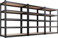 Set of 3 Garage Shelving-2050 lbs 5 Tier Storage Shelves,Adjustable Heavy Duty Metal Shelving Unit and Storage Large Rack,Utility Steel Shelf for Warehouse Industrial Pantry Basement 71"x46"x18"