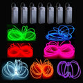 MaxLax EL Wire 7 Pack, 16.4ft Neon Light Wire Noise Reduction with Battery Pack(7 Color)… (16.4ft)…
