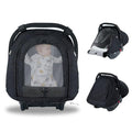 Fairy Baby Winter Car Seat Cover for Baby Carseat with Mesh Window(Black),Infant Warm&Cozy Car seat Covers Baby for Travel, Waterproof CarSeat Cover for Babies.