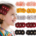 Flower Hair Clips Set for Baby Girl Lightweight Floral Hair Bow Accessories with Boutique Fully Lined Alligator Clip for Toddler Teens Gifts (ATD-FJ10-B)