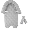Pea Pod Car Seat Head Support Infant Baby Carseat Head Support & Strap Covers for Newborns Ultra Soft Minky Dotted Fabric Infant Car Seat Cushion Perfect for Baby Carseats, Strollers, and Bouncers