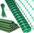 Plastic Fencing Temporary Fenc with Posts, Snow Fence 40In x 100 Ft with Stakes, Reusable Safety Fence, Construction Fence, Plastic Fence Roll, Construction Fencing for Garden, Pool, Lawn Deer