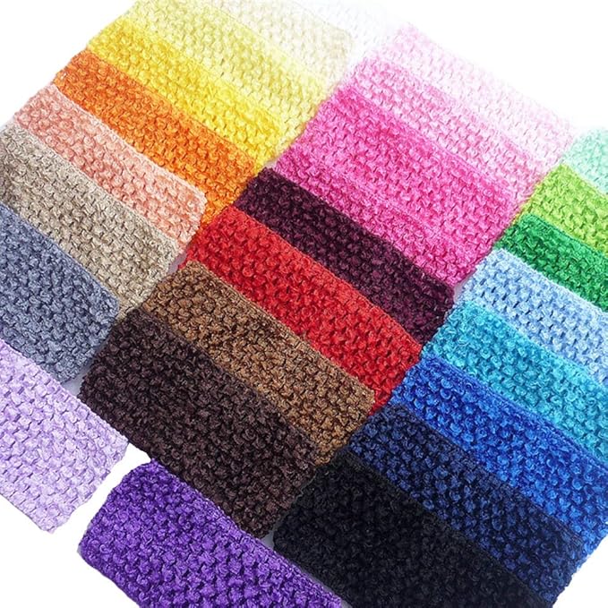 YYCRAFT Elastic Crochet Headbands for Newborn Infant Toddler Baby Girls Skinny Hair Bands Accessories