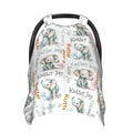 Personalized Winter Carseat Cover for Baby Custom Name Car Seat Canopy for Newborn Baby Boys Girls 2 in 1 Mom Nursing Breastfeeding Covers Elephant Minky Baby Carrier Stroller Covers