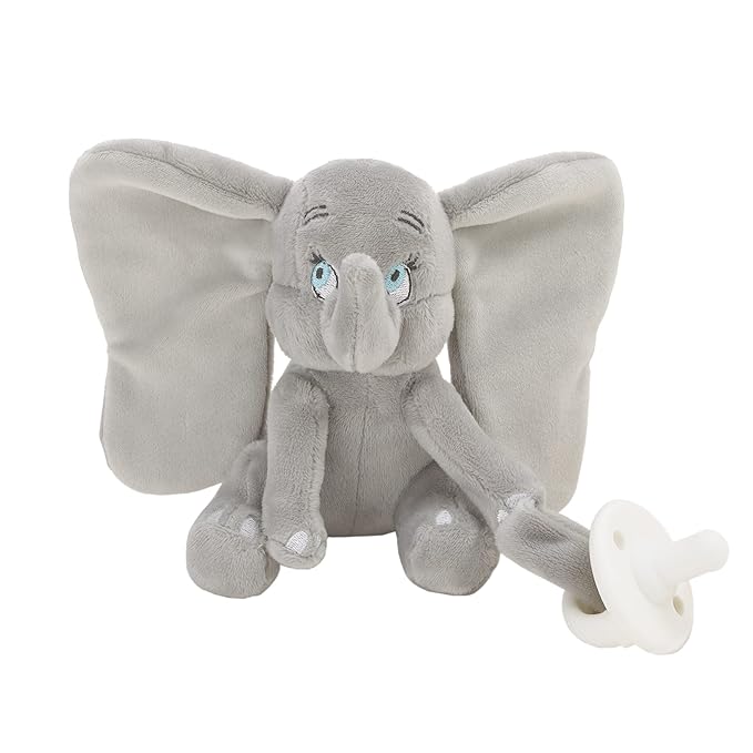 Disney Dumbo Grey Super Soft Plush Pacifier Buddy