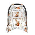 Personalized Winter Carseat Cover for Baby Custom Name Car Seat Canopy for Newborn Baby Boys Girls 2 in 1 Mom Nursing Breastfeeding Covers Fox Minky Baby Carrier Stroller Covers